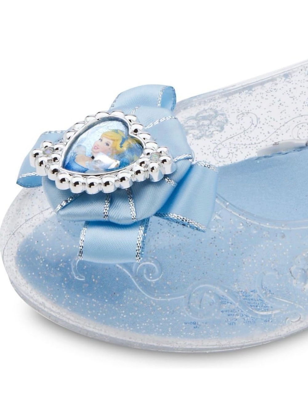 Disney Cinderella Light Blue Girls' Jelly light up Shoe with Bow